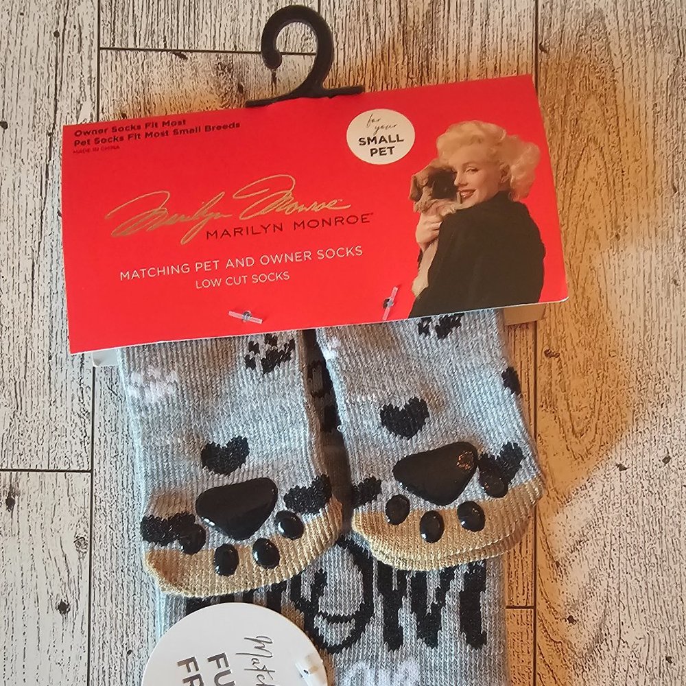 Marilyn Monroe Matching Pet and Owner Socks/Crew Socks BEST DOG MOM EVER